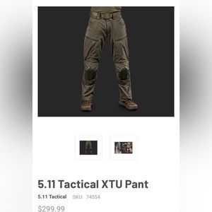 NWT 5.11 Tactical XTU pants. Green. Size 36x34